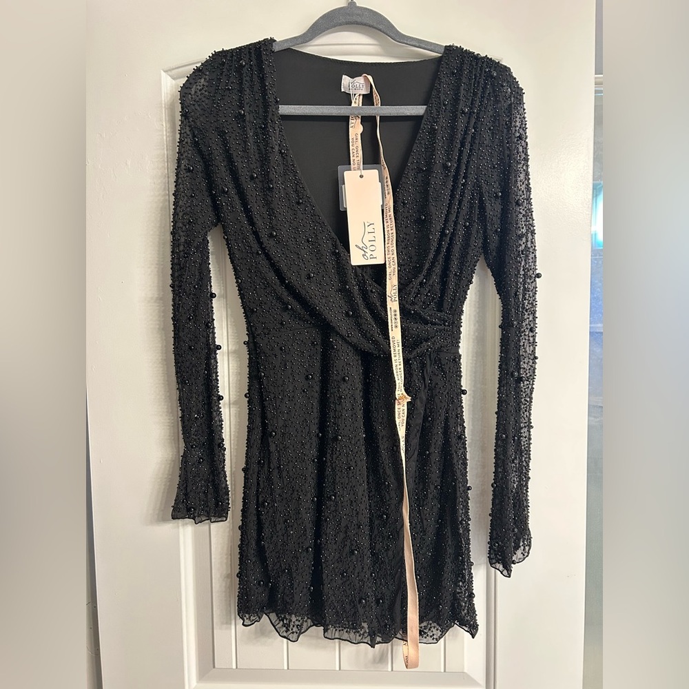 NWT Oh Polly Chelsea Dress Long Sleeve Embellished SZ 6